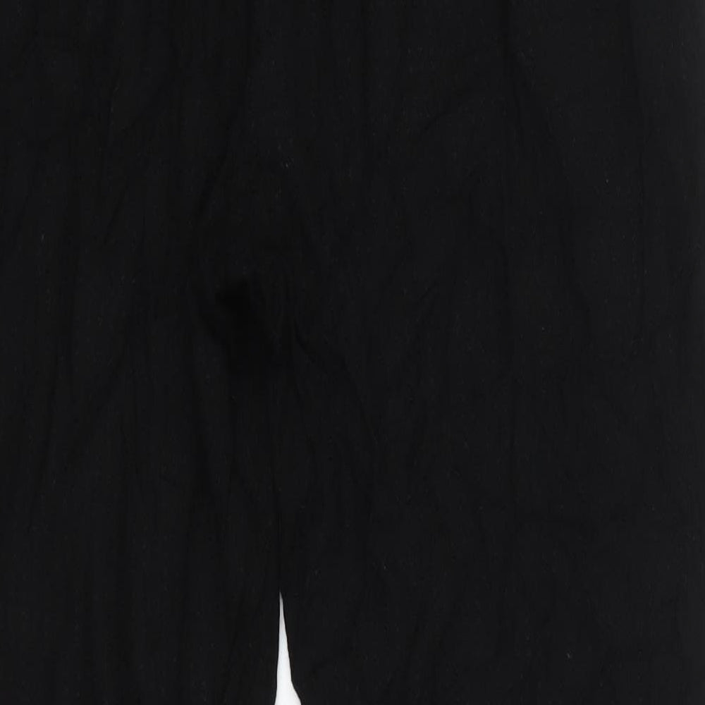 F&F Womens Black Viscose Trousers Size 14 L27 in Regular