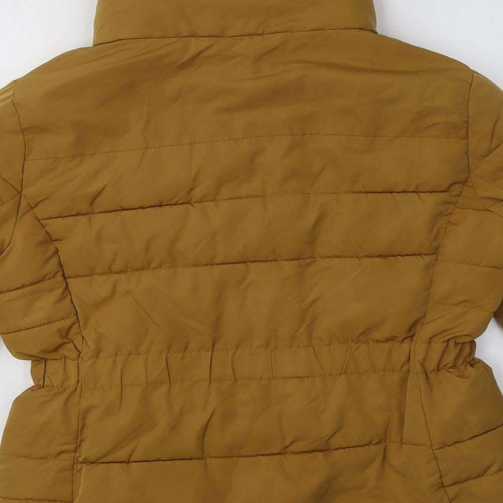 New Look Womens Yellow Puffer Jacket Jacket Size 8