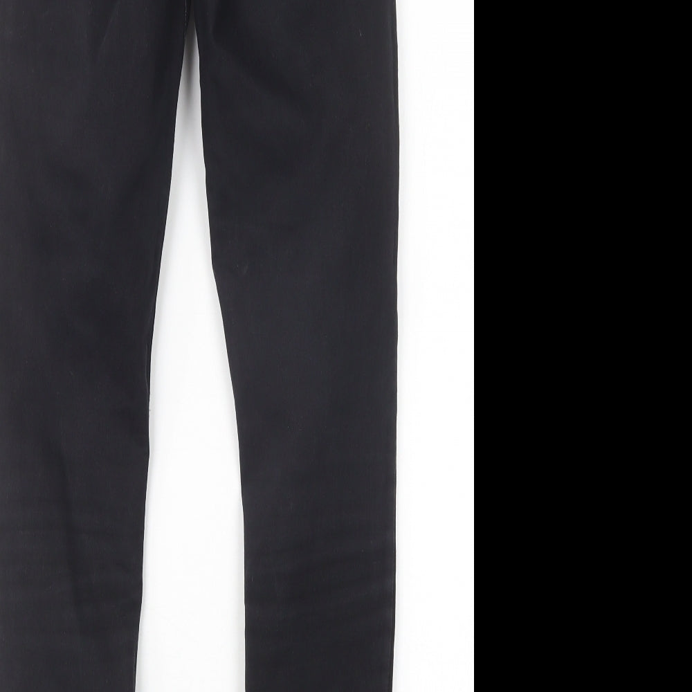 Topshop Womens Black Cotton Skinny Jeans Size 26 in L29 in Regular