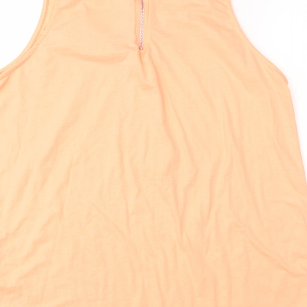 Peacocks Womens Pink Polyester Basic Tank Size 16 Round Neck