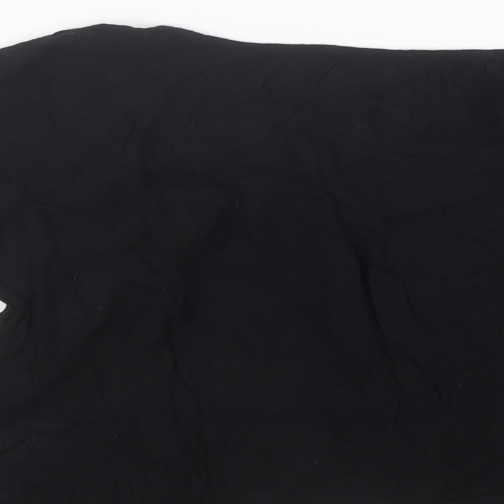 Miss E-Vie Girls Black Viscose Basic Blouse Size 11 Years V-Neck