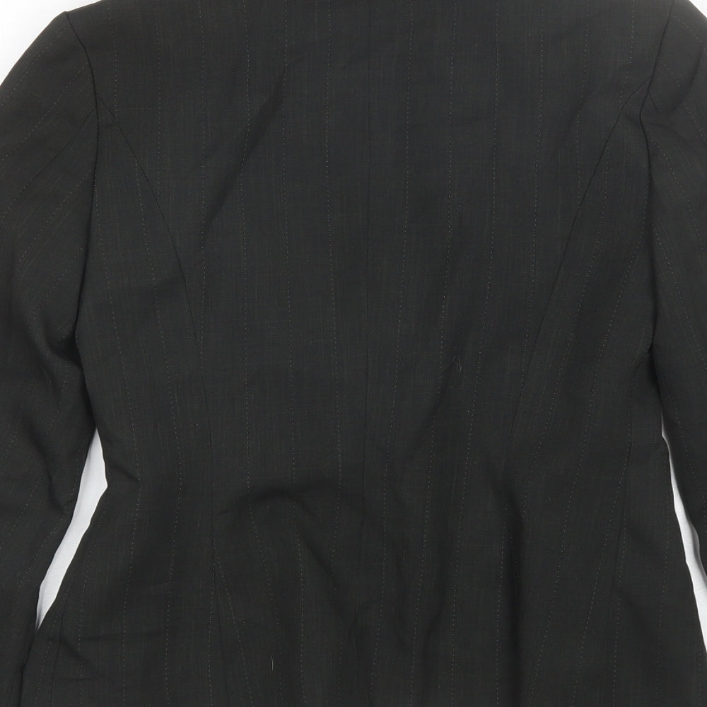 George Womens Black Polyester Jacket Blazer Size 8