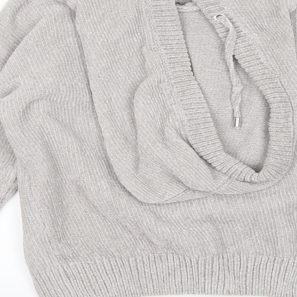 Primark Womens Grey Polyester Pullover Hoodie Size 2XS
