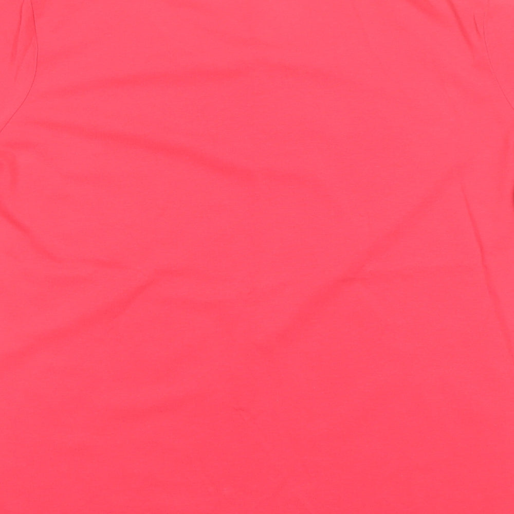 Damart Womens Pink Cotton Basic T-Shirt Size 10 Round Neck