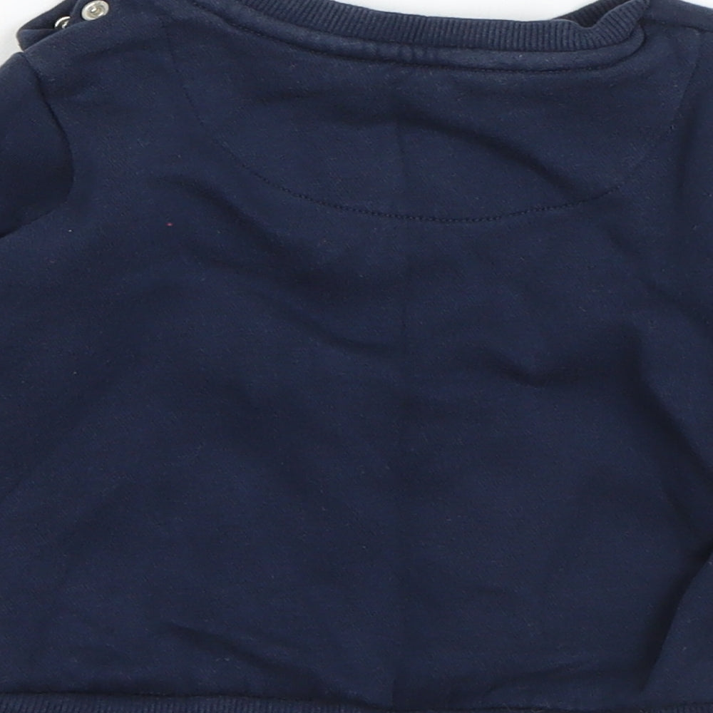 F&F Boys Blue Cotton Pullover Jumper Size 12-18 Months