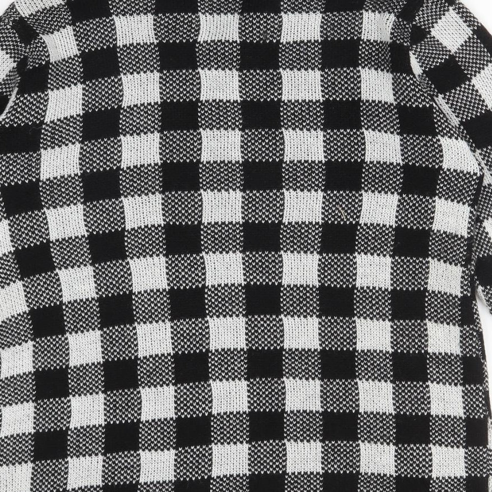 MARISOTA Womens Multicoloured Check Acrylic Cardigan Jumper Size 14