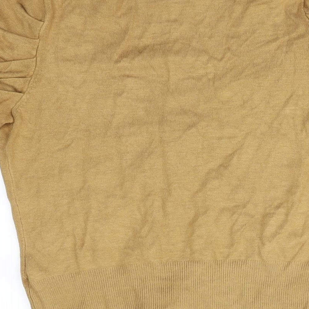 George Womens Brown V-Neck Viscose Cardigan Jumper Size 8