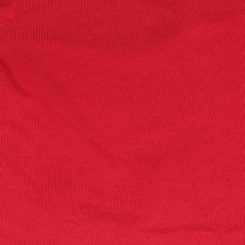 Bonmarché Womens Red Round Neck Polyester Pullover Jumper Size S