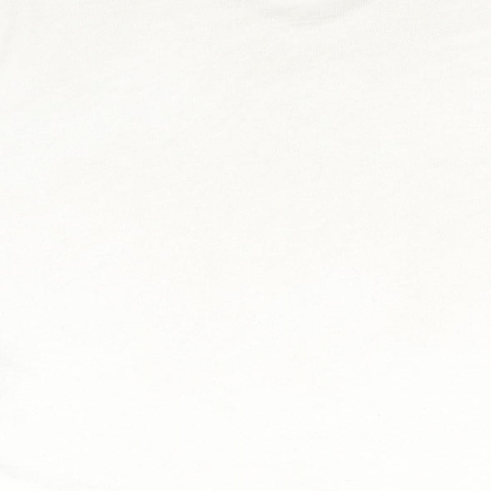 ASOS Womens White V-Neck Polyester Pullover Jumper Size 10