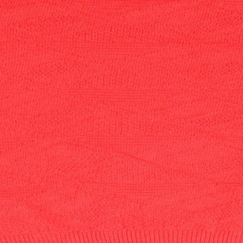 Warehouse Womens Red Round Neck Argyle/Diamond Cotton Pullover Jumper Size 12