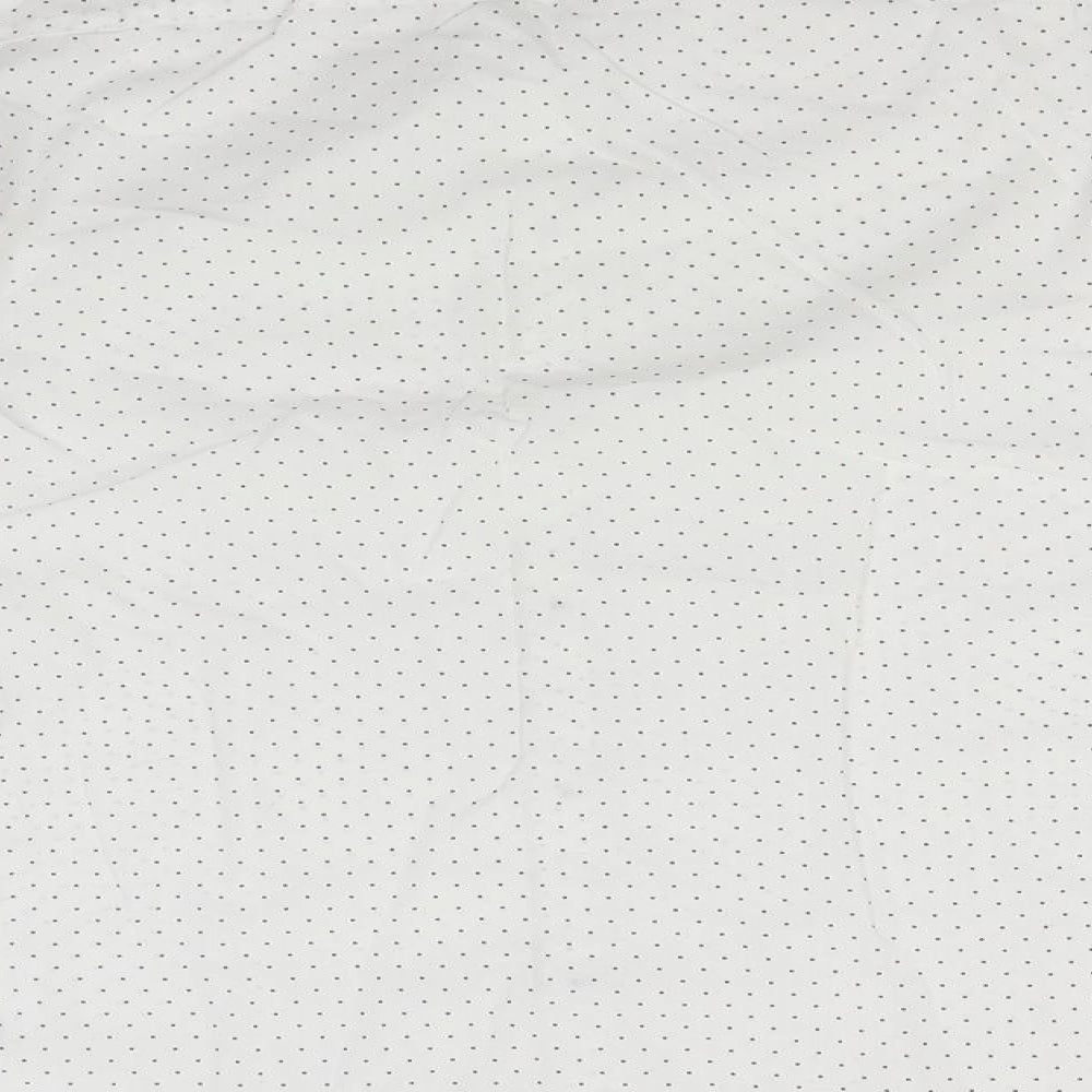 Cedar Wood State Mens White Polka Dot Button-Up Size 14.5 Collared