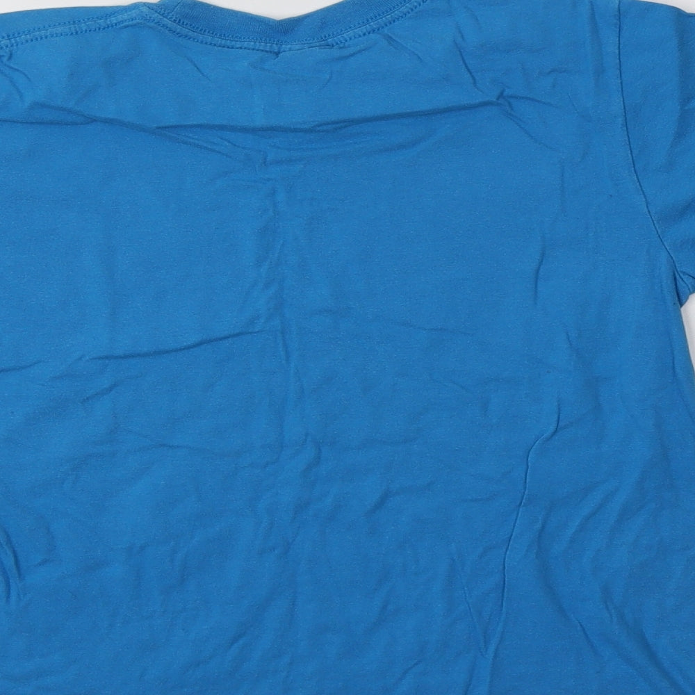 Gildan Girls Blue Cotton Basic Polo Size 12-13 Years Crew Neck - Big Sister