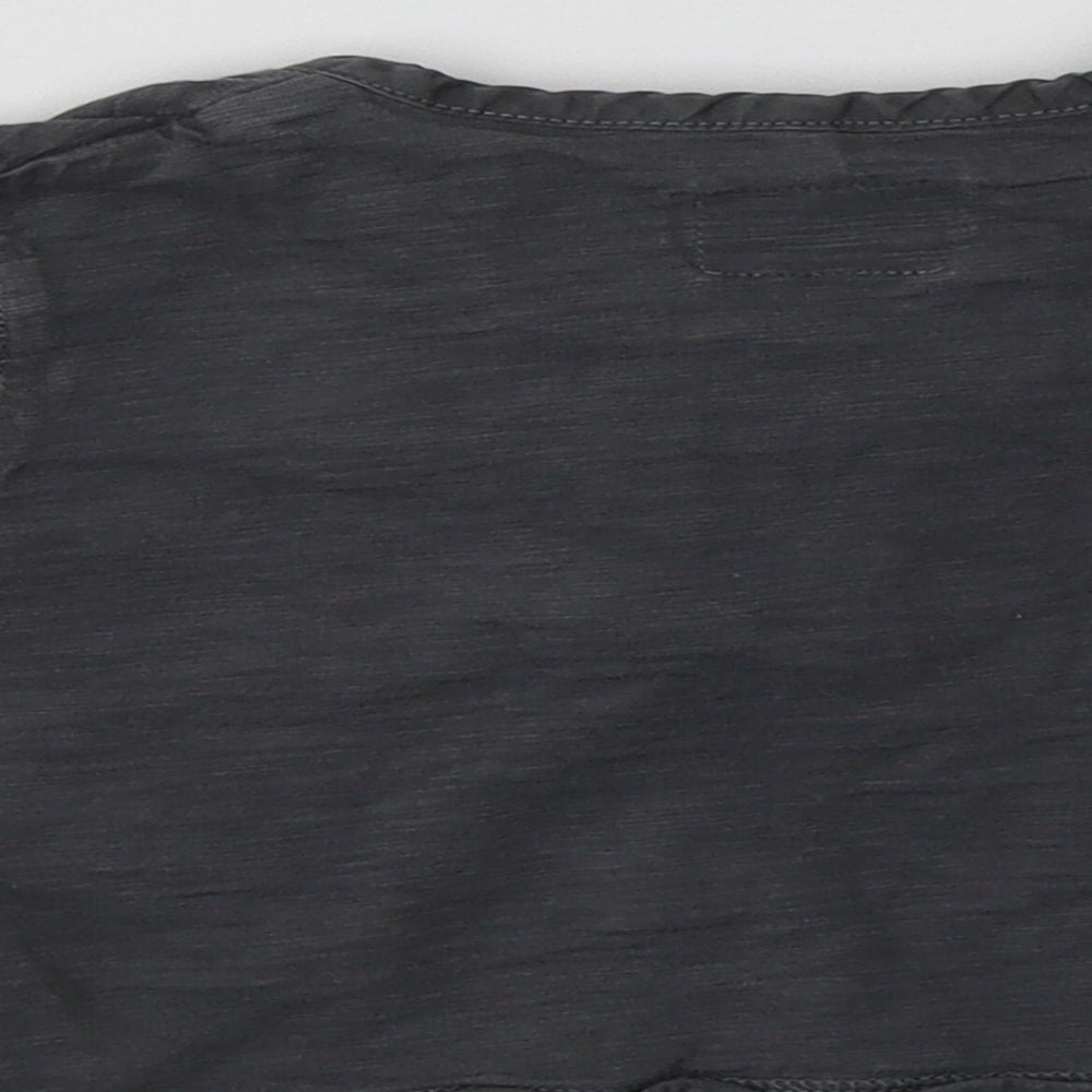 Next Baby Grey Cotton Basic T-Shirt Size 9-12 Months Henley