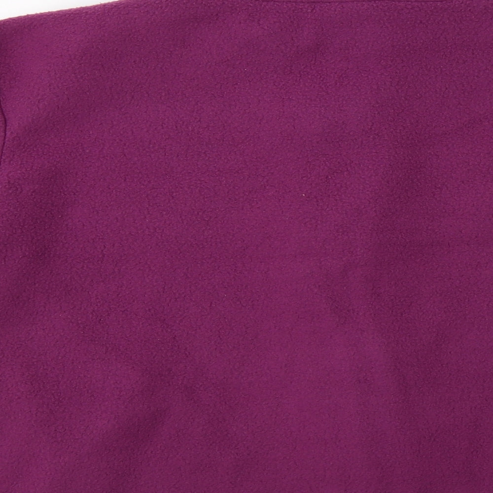 Anne de Lancay Womens Purple Polyester Full Zip Sweatshirt Size L Zip