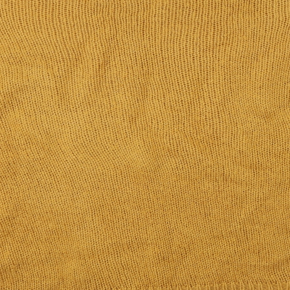 New Look Womens Yellow Crew Neck Acrylic Pullover Jumper Size S