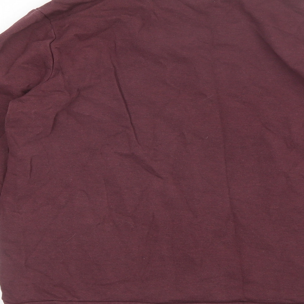 Jaqueline de Yong Womens Purple Round Neck Cotton Pullover Jumper Size S