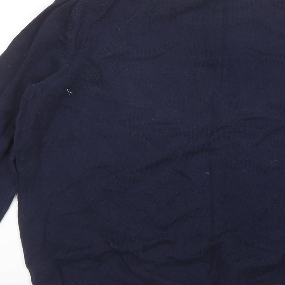 Red Herring Womens Blue Round Neck Cotton Pullover Jumper Size 12