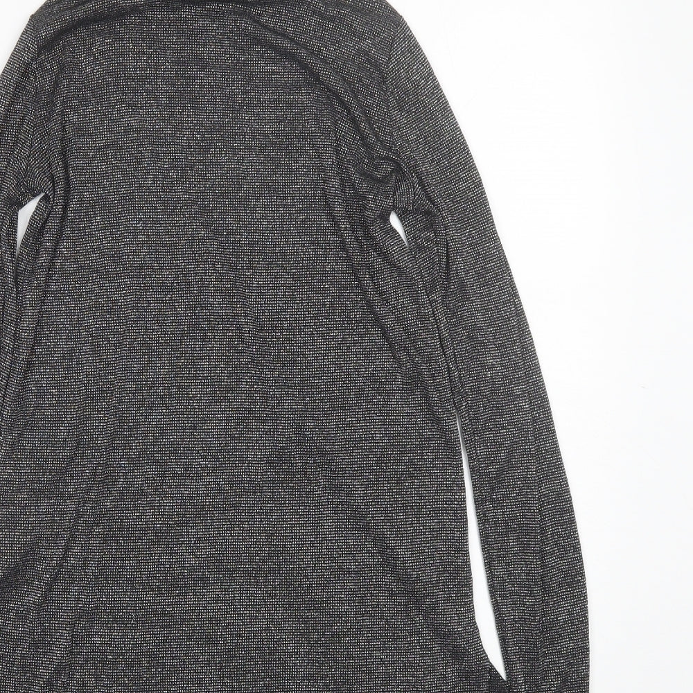 Astradivarius Womens Grey Polyamide Basic Blouse Size S High Neck