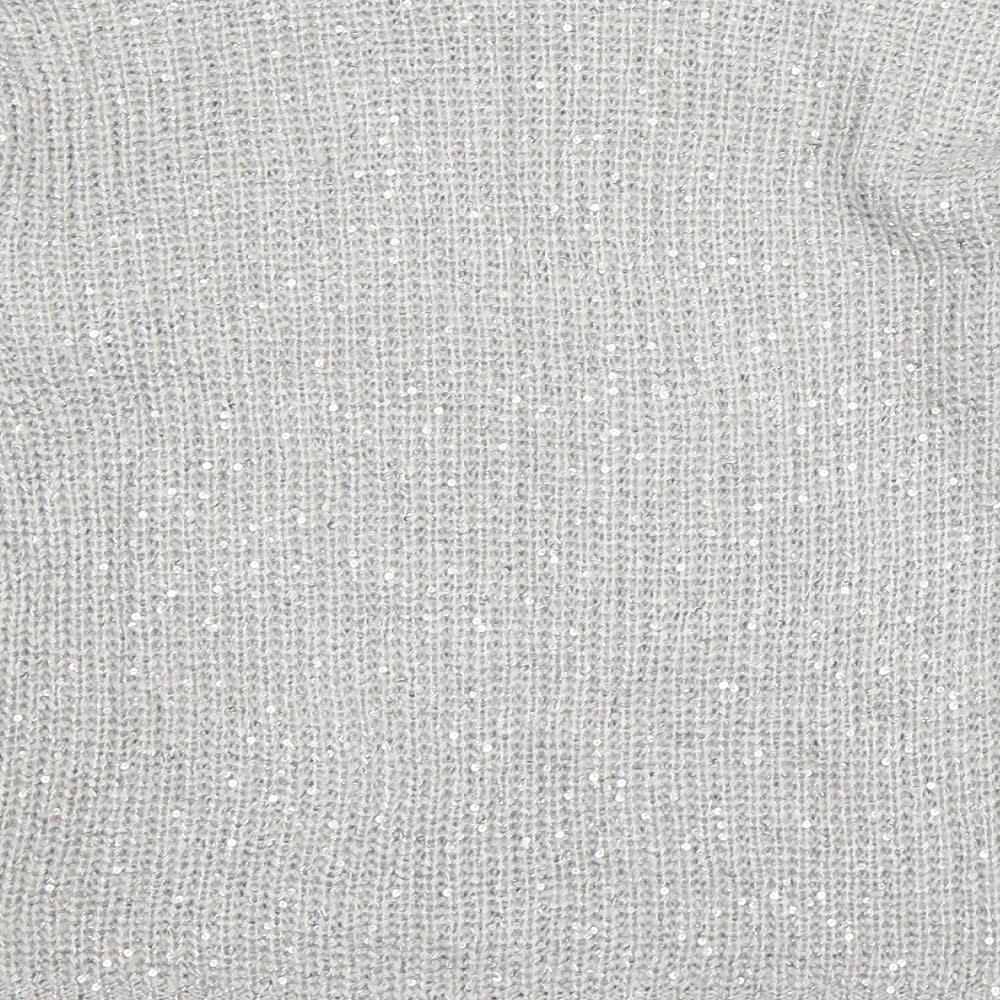 Atmosphere Womens Grey Round Neck Acrylic Pullover Jumper Size 10