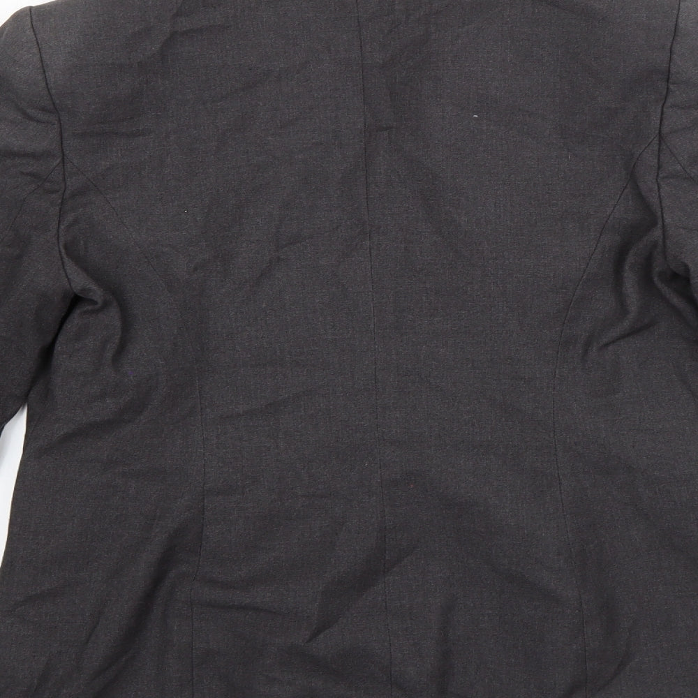 M&S Womens Grey Jacket Blazer Size 12 Button