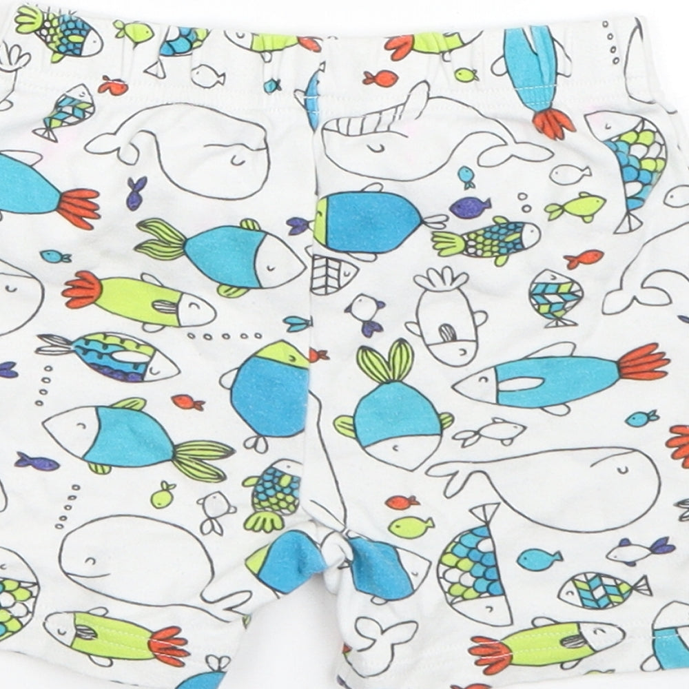 George Boys White Cotton Sweatpants Trousers Size 12 Months - sea animals