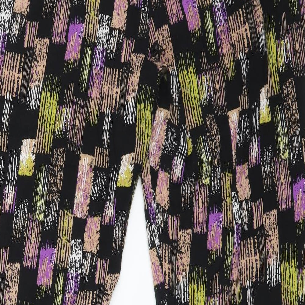 Atmosphere Womens Multicoloured Geometric Viscose Trousers Size 12 L30 in Regular