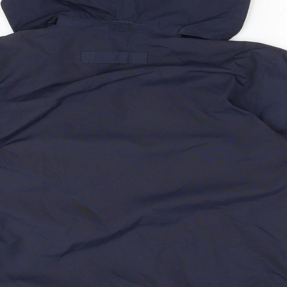 B&C COLLECTION Mens Blue Overcoat Coat Size S