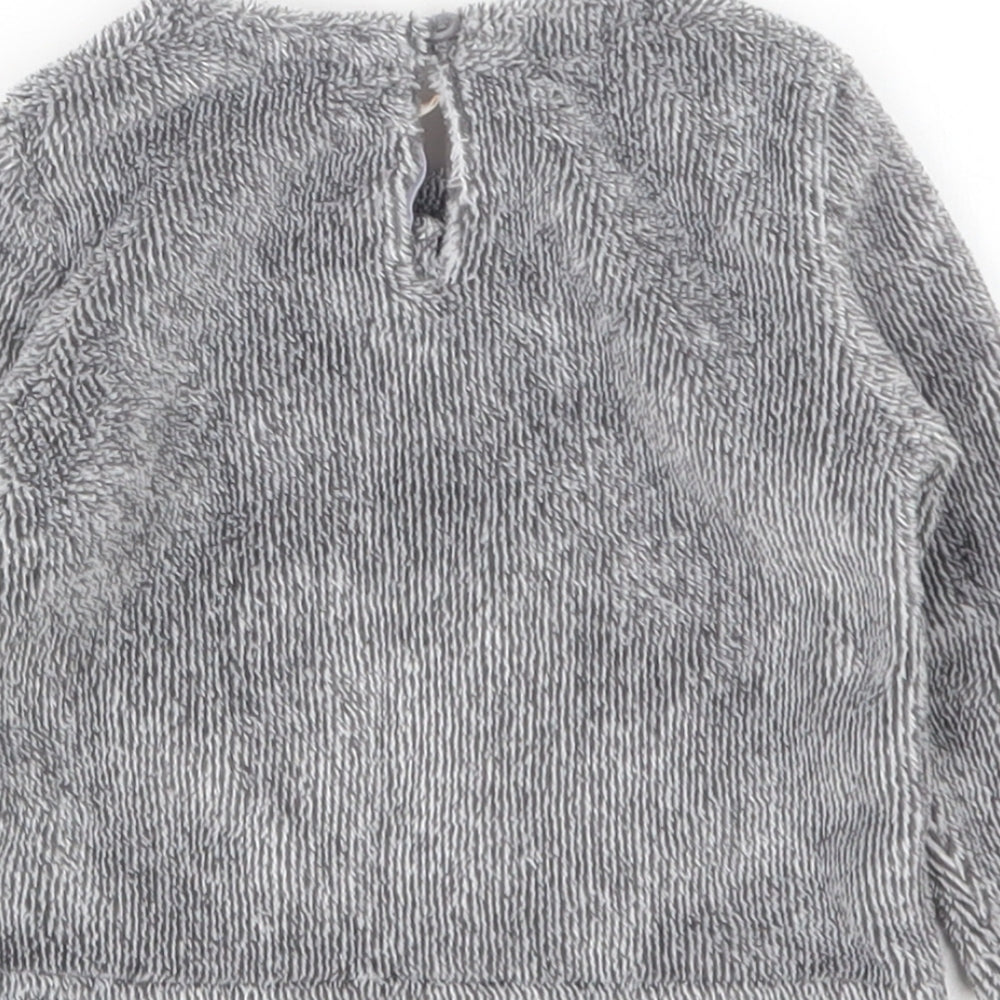 Lilly&Dan Girls Grey Polyester Pullover Jumper Size 6-9 Months