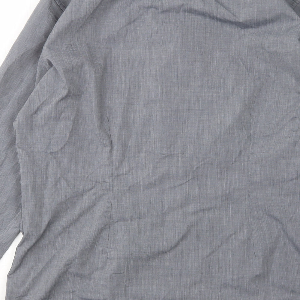 Next Mens Grey Polyester Dress Shirt Size 15.5 Collared