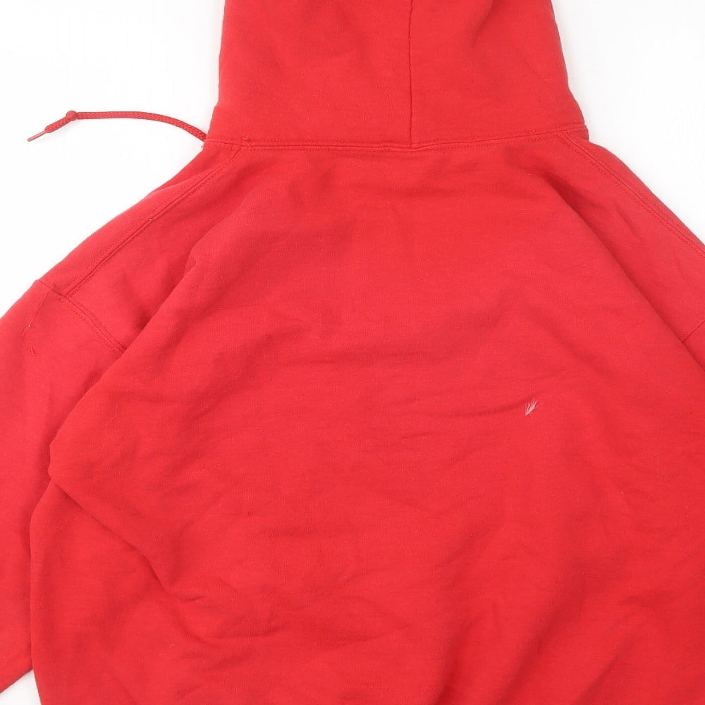 Gildan Mens Red Cotton Pullover Hoodie Size M