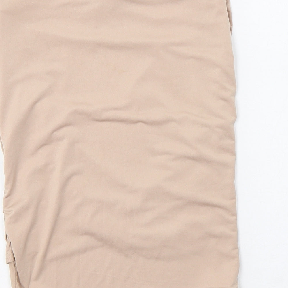 Missguided Womens Beige Polyester Mini Skirt Size 6