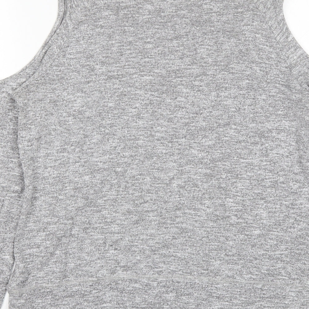 Matalan Womens Grey Round Neck Viscose Pullover Jumper Size 10