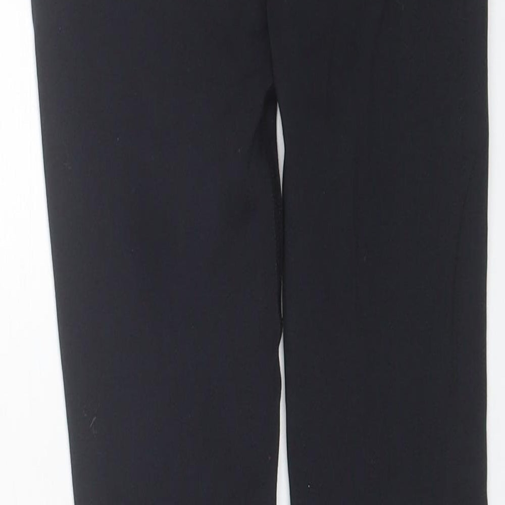 Workout Womens Black Polyamide Compression Leggings Size 4 L24 in Regular - size 4-6