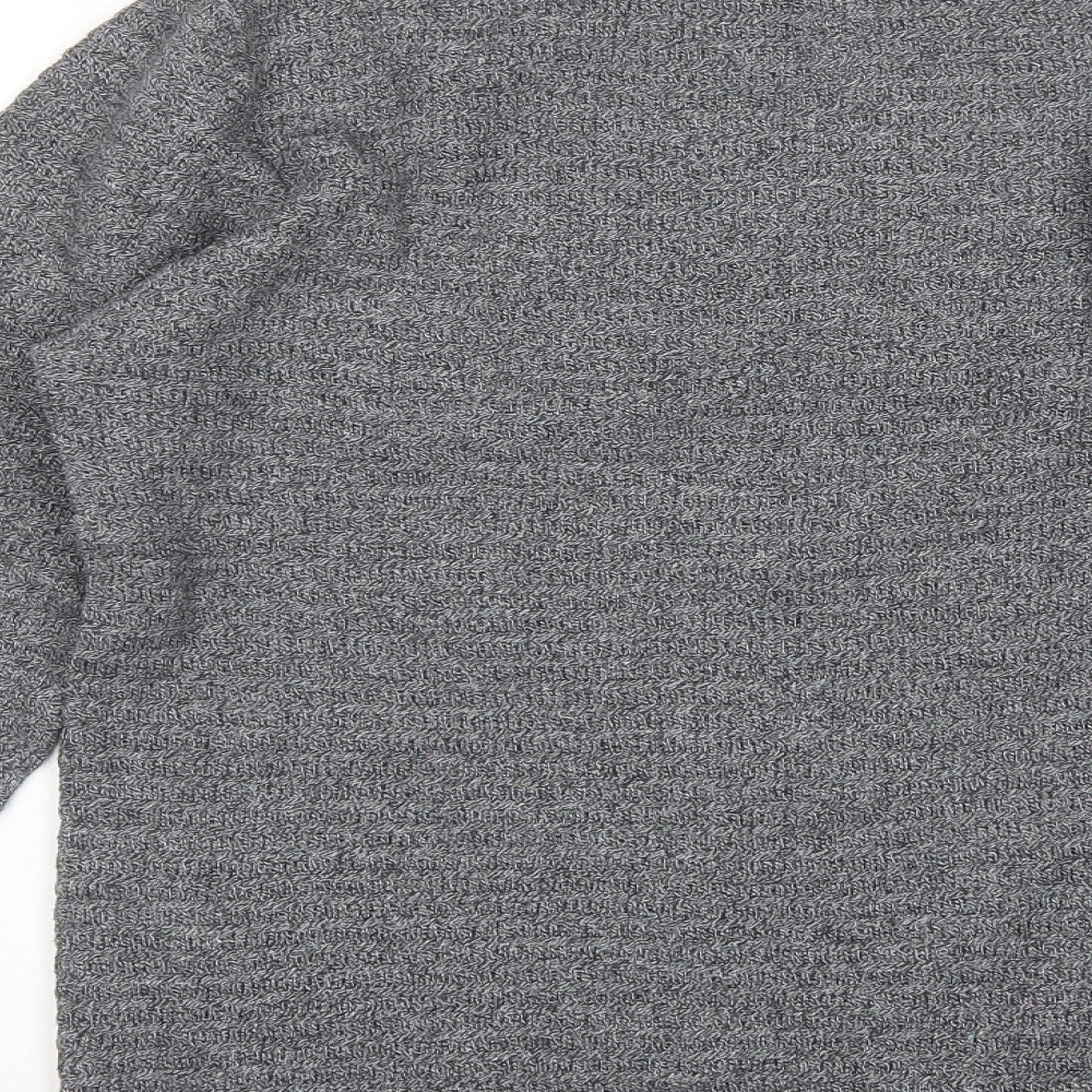 Cedarwood State Mens Grey Round Neck Cotton Pullover Jumper Size S