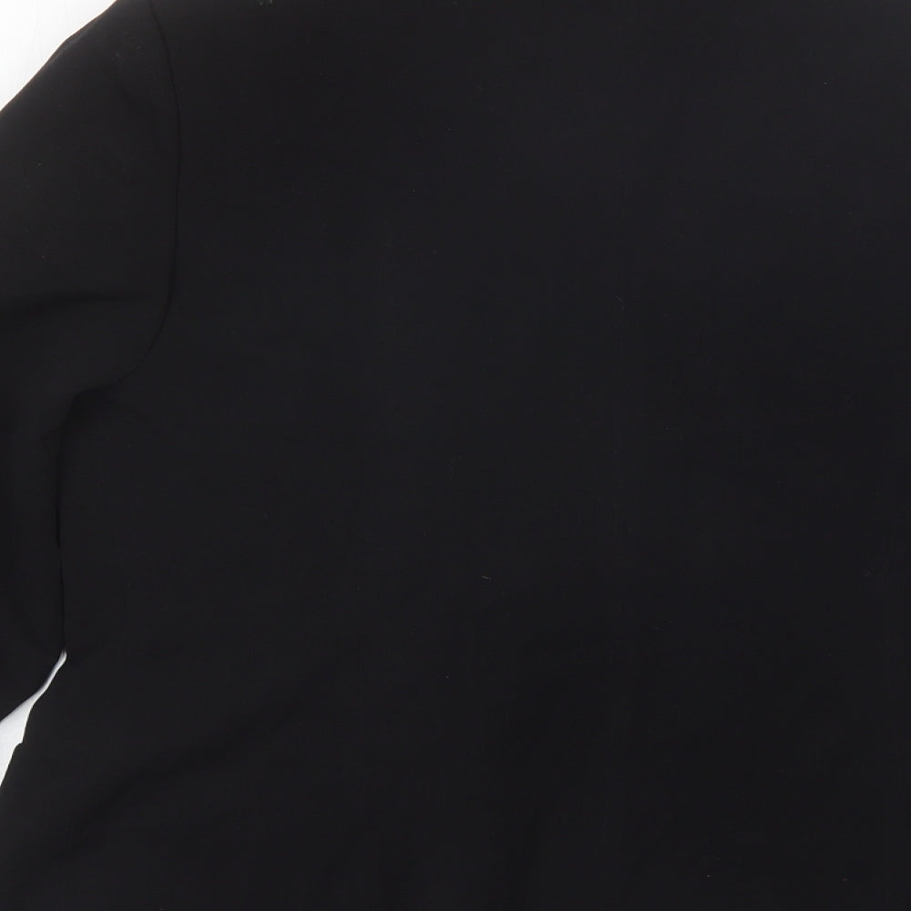 Bay Womens Black Jacket Blazer Size 14