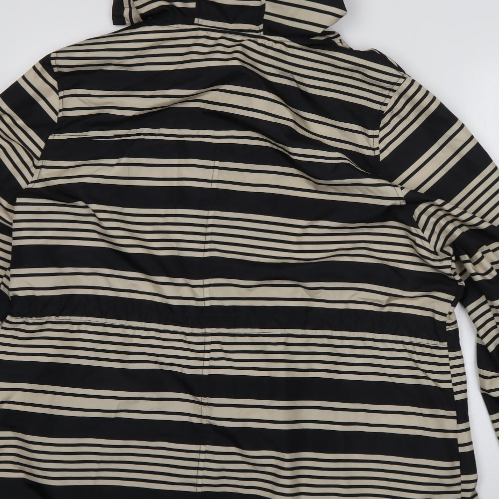 Primark Womens Beige Striped Parka Coat Size L