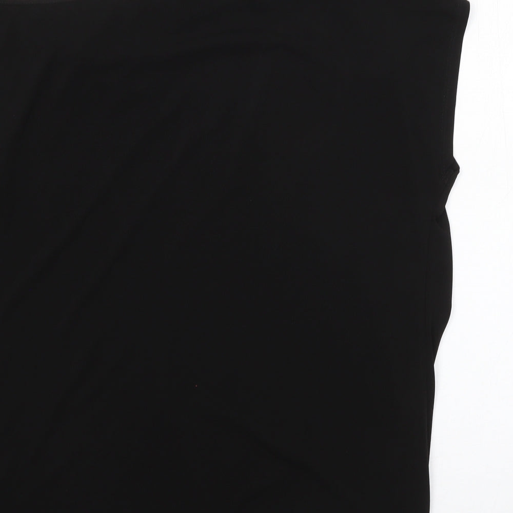 Capsule Womens Black Polyester Basic Blouse Size 16 One Shoulder