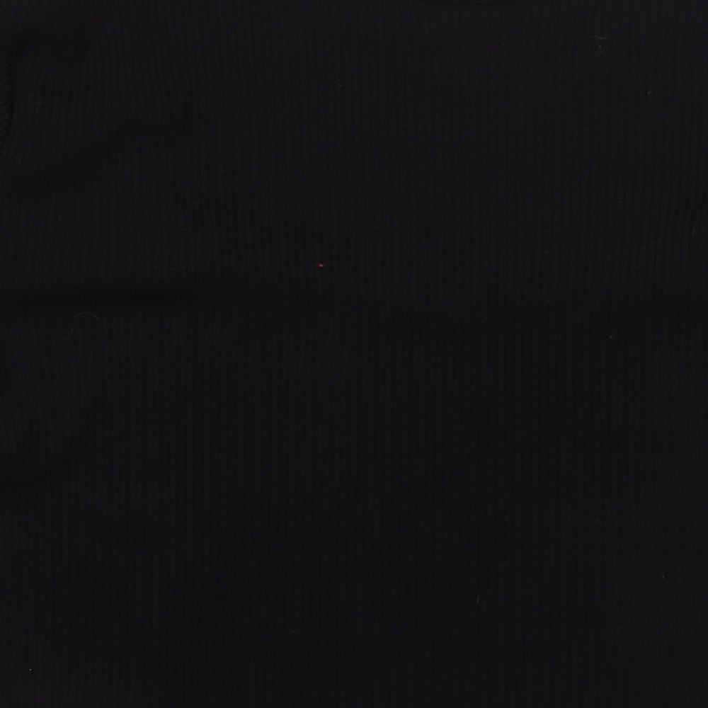 H&M Womens Black Viscose Basic Blouse Size M Round Neck