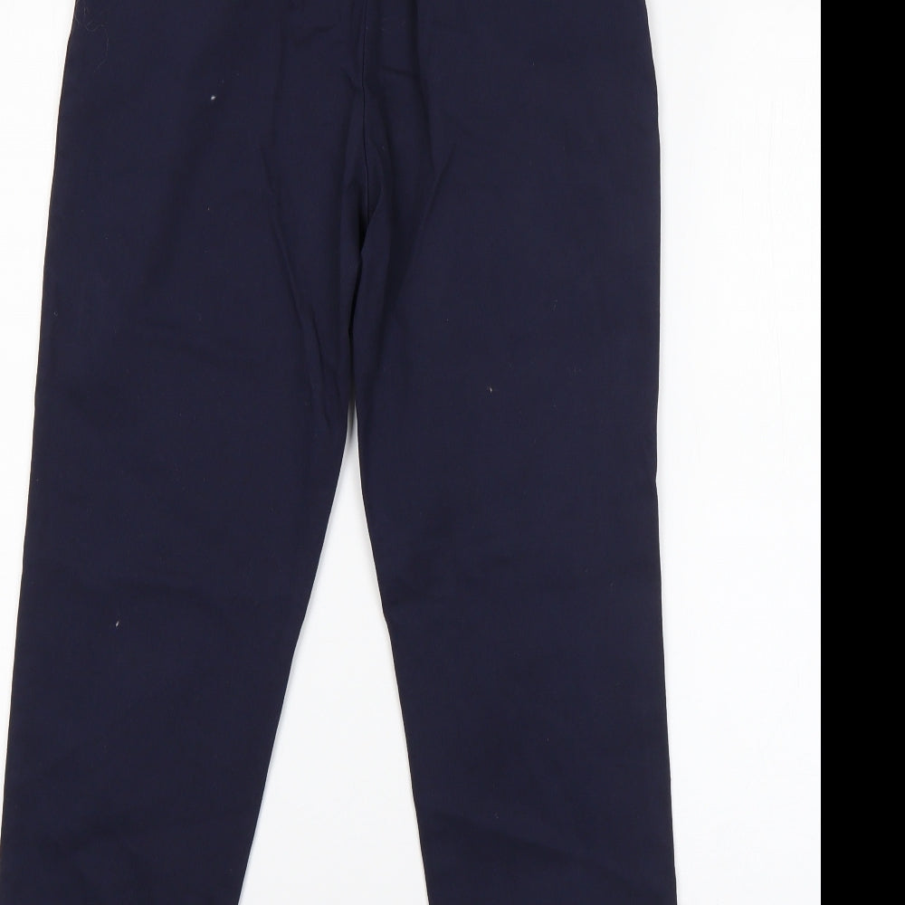 New Colection Womens Blue Cotton Dress Pants Trousers Size S L23 in Regular