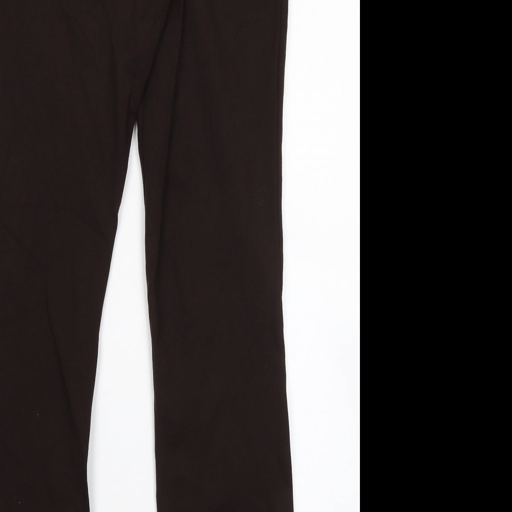 Ana Womens Brown Nylon Dress Pants Trousers Size L L26 in Regular