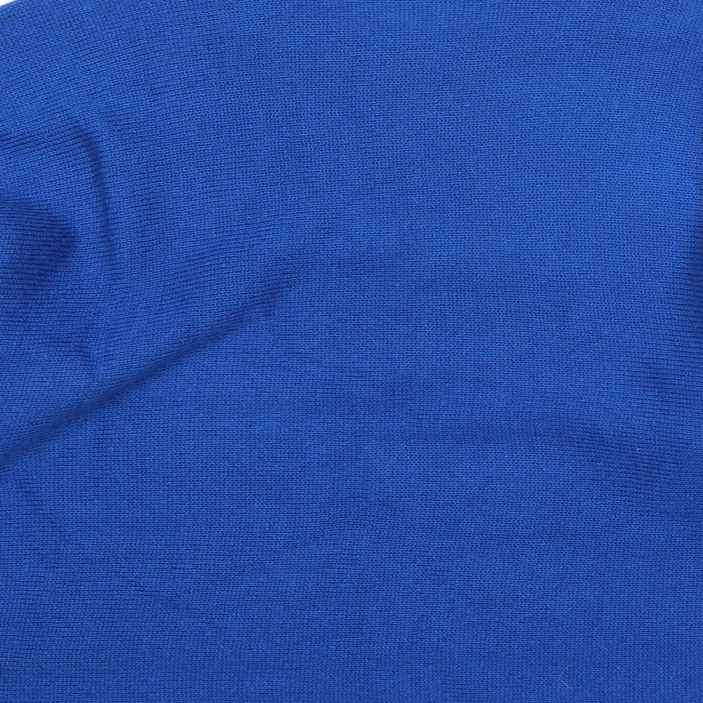 Body Flirt Womens Blue Round Neck Acrylic Pullover Jumper Size S
