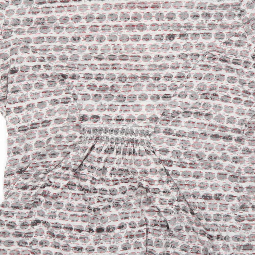 Marks & Spencer Womens Grey Polka Dot Cotton Nightshirt Size 14