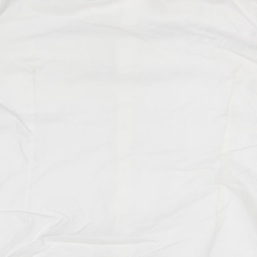 Embassy Mens White Button-Up Collared