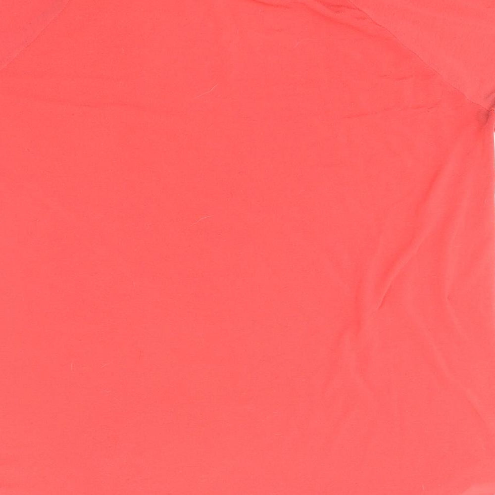Preworn Boys Red Cotton Basic T-Shirt Size M Round Neck