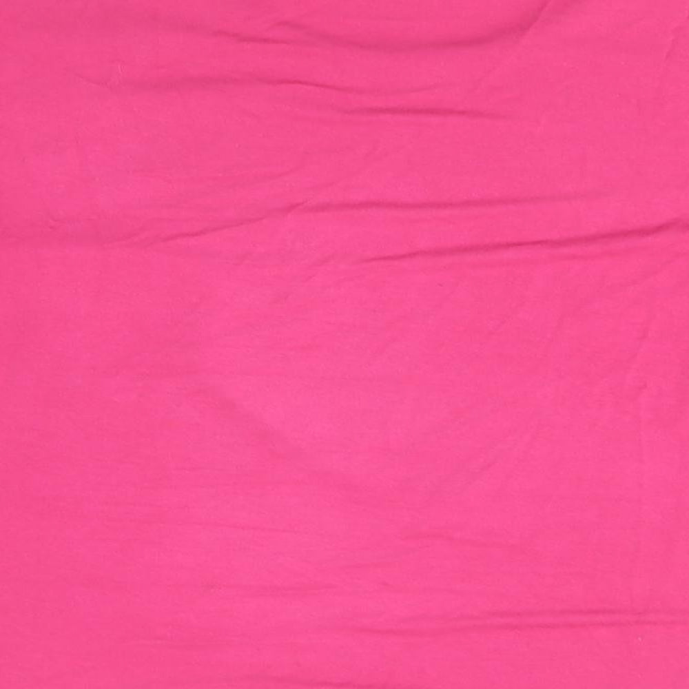 Roseanna Womens Pink Geometric Polyester Basic T-Shirt Size 2XL Round Neck