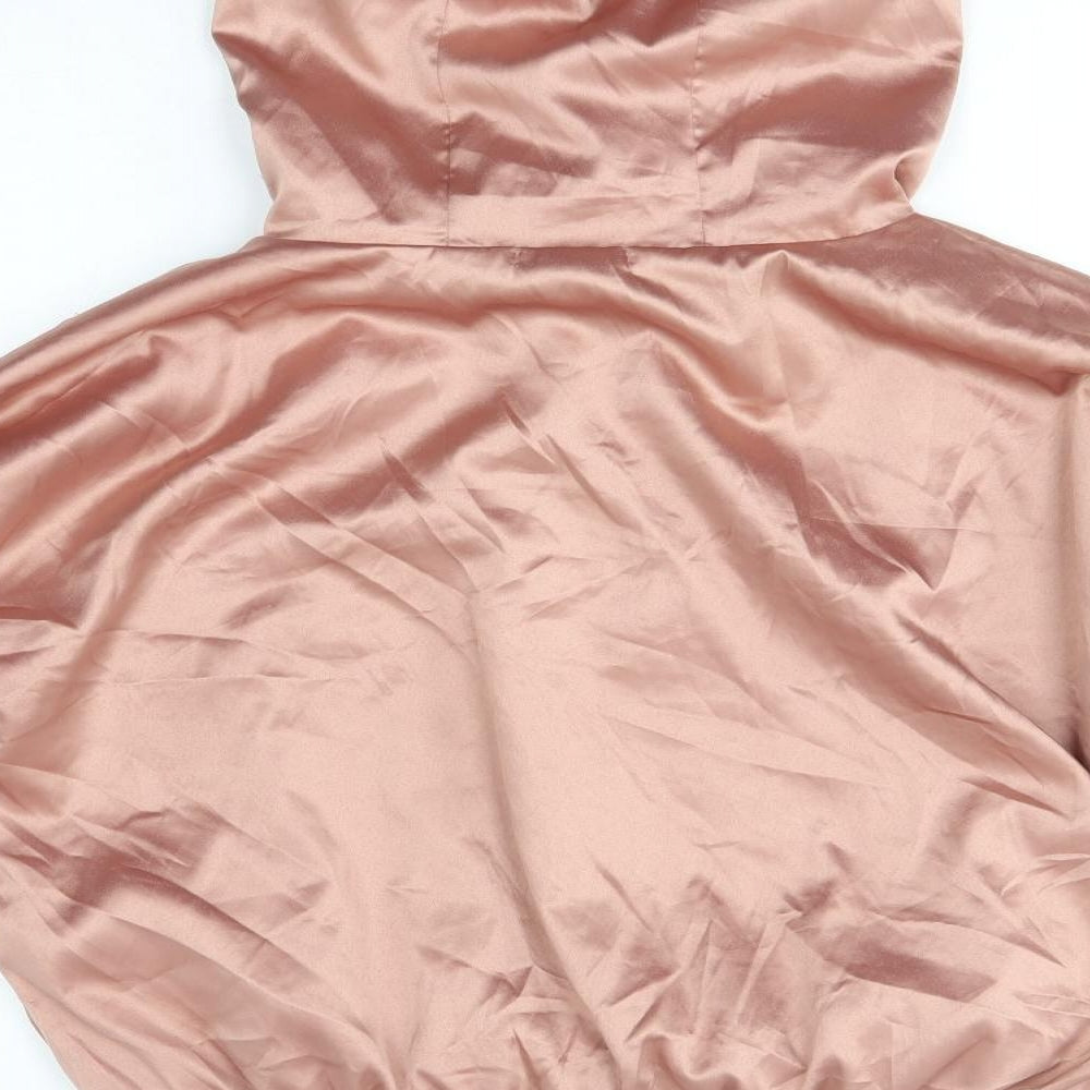 FOREVER 21 Womens Pink Polyester Pullover Hoodie Size S Snap