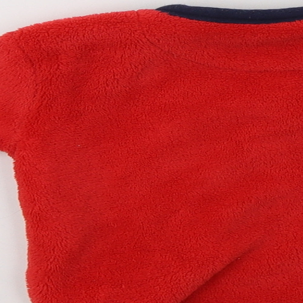 Early Days Baby Red Polyester Pyjama Top Size 12-18 Months Button - Digger