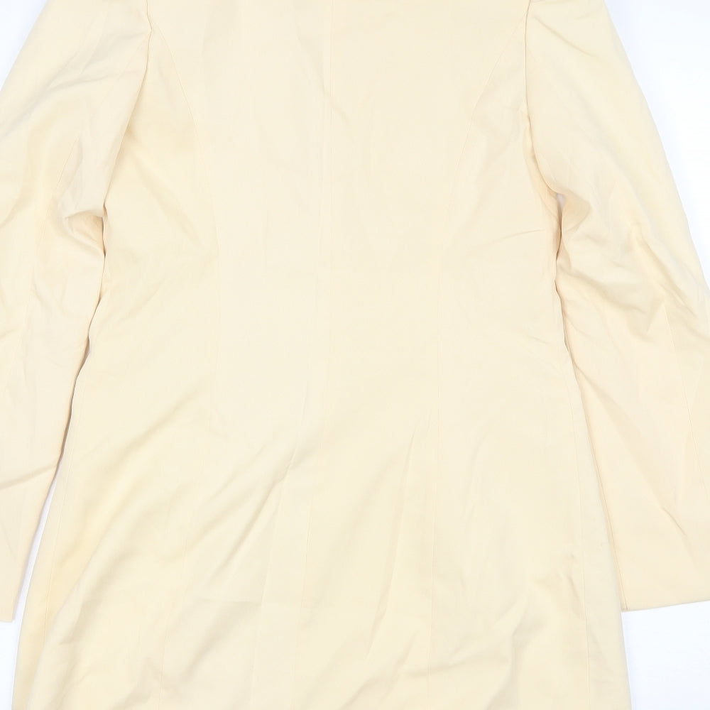 Misspap Womens Yellow Overcoat Jacket Size 8
