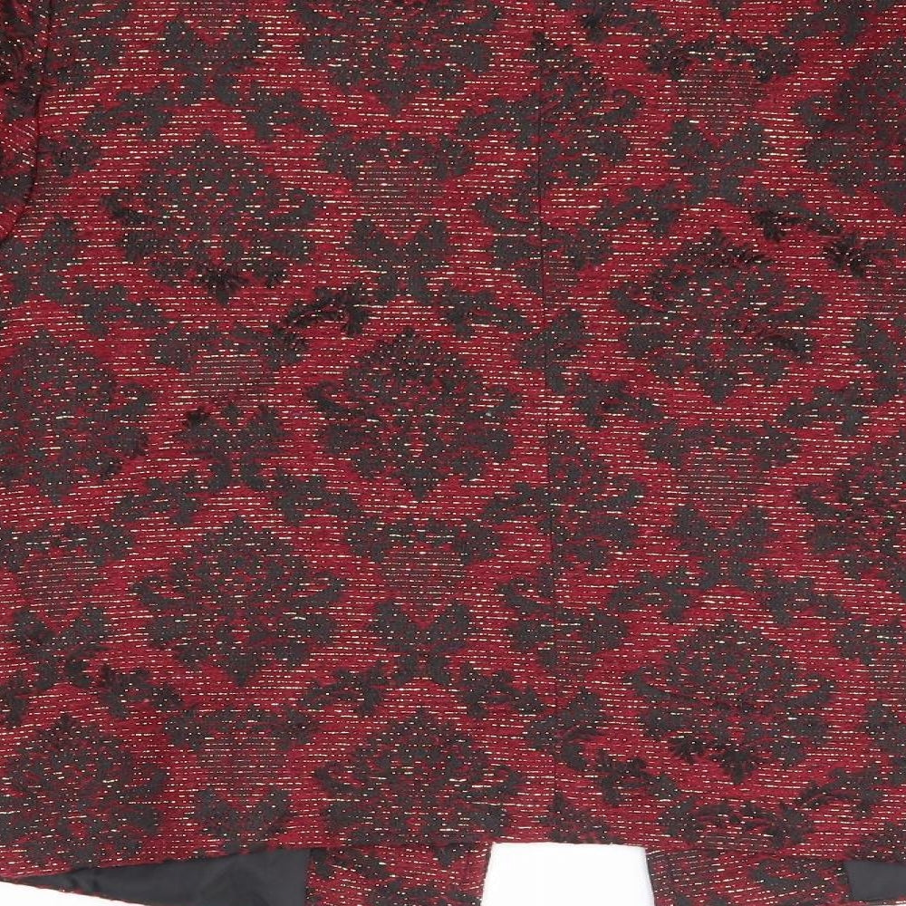 Kaktus Womens Red Floral Jacket Size 10