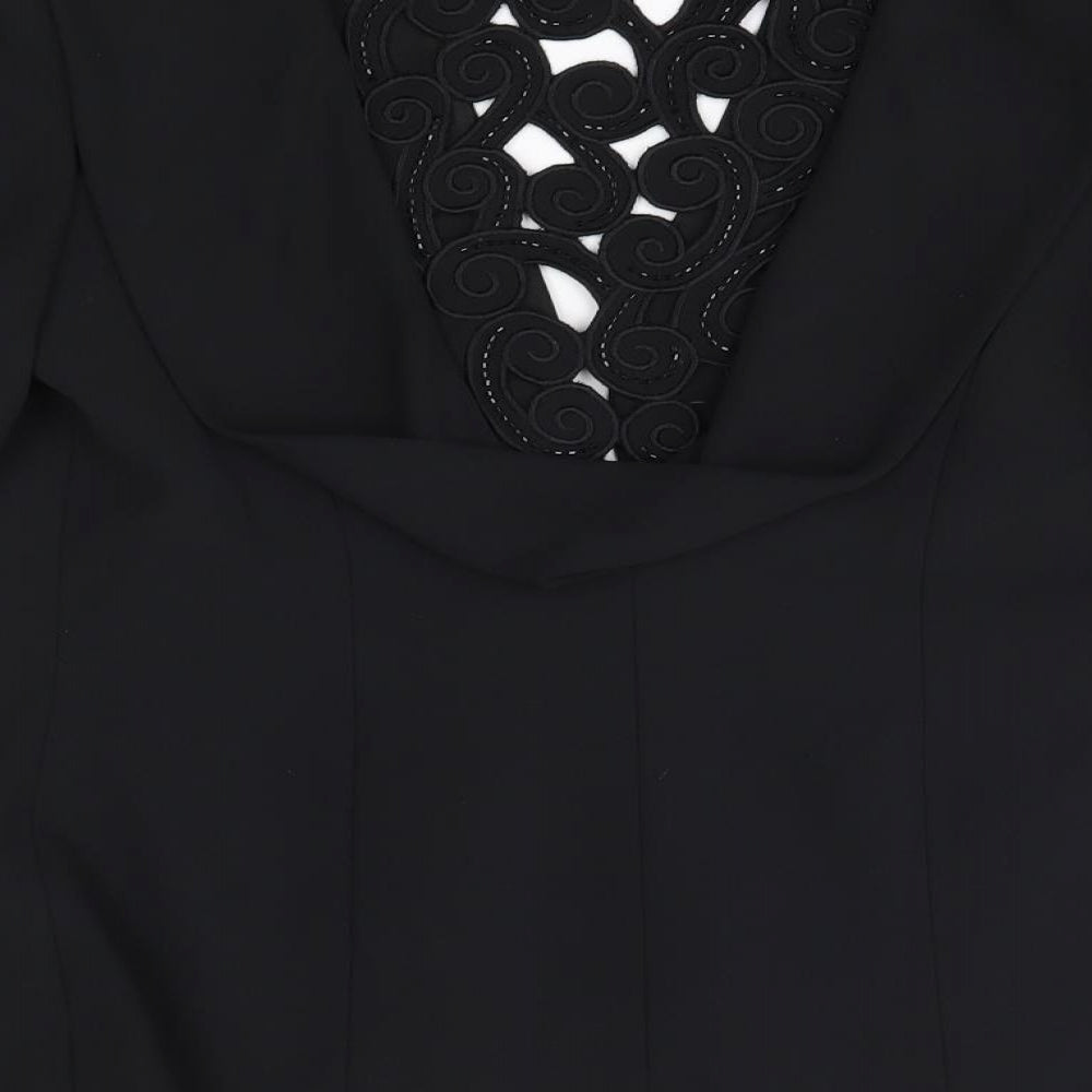Gina Womens Black Jacket Size 12